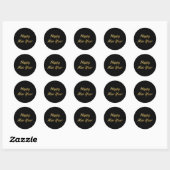 Gelukkig nieuw jaar - ronde sticker (Vel)