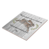 Gelukkig nieuw jaar voor een bittere konijn tegeltje (Zijkant)