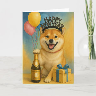 Gelukkig nieuw jaar voor Shiba Inu Kaart