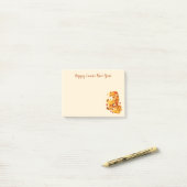 Gelukkig nieuw maanjaar paard post-it® notes (Op bureau)