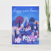 GELUKKIG NIEUW THUIS Cute Country Village Illustra Kaart (Voorkant)