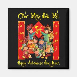 Gelukkig Nieuw Vietnames Nieuwjaar Chuc Mung Nam M Magneet