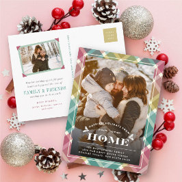 Gelukkig Nieuwe Home Pset Moving Announcement Foto Feestdagenkaart