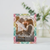 Gelukkig Nieuwe Home Pset Moving Announcement Foto Feestdagenkaart (Staand voorkant)