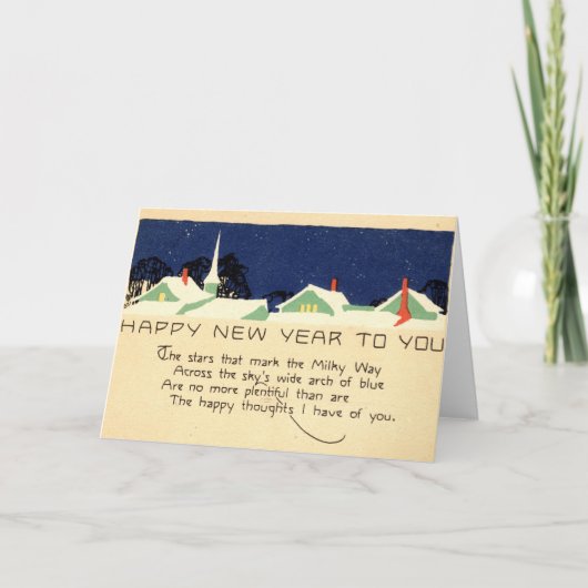 Gelukkig Nieuwjaar 1915 Feestdagen Kaart (Voorkant)