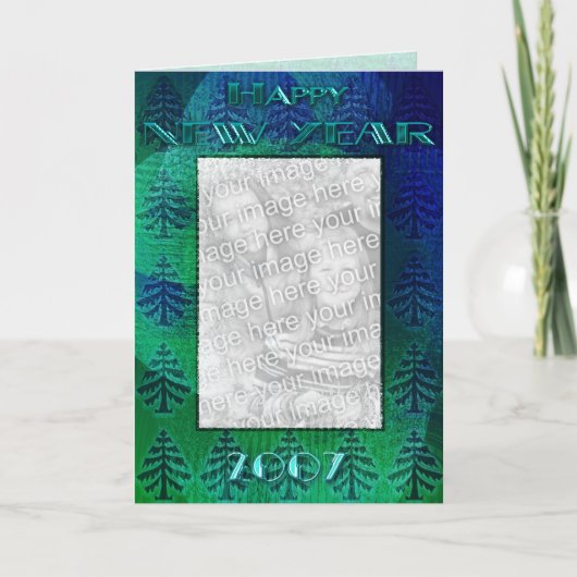 Gelukkig nieuwjaar 2007 feestdagen kaart (Voorkant)