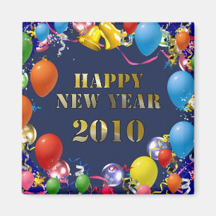 Gelukkig nieuwjaar 2010 magneet