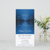 Gelukkig Nieuwjaar 2012 Kalender Feestdagenkaart (Staand voorkant)