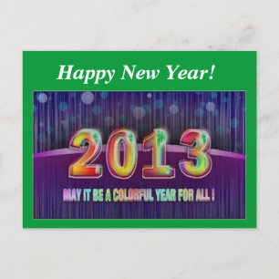 Gelukkig nieuwjaar 2013 feestdagenkaart