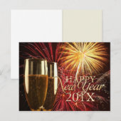 Gelukkig Nieuwjaar 2014 Vuurwerk briefkaart (Voorkant / Achterkant)