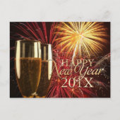 Gelukkig Nieuwjaar 2014 Vuurwerk briefkaart (Voorkant)