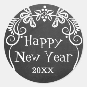 Gelukkig Nieuwjaar 2016 Chalkboard Ronde Sticker