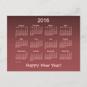 Gelukkig Nieuwjaar 2016 Feestdagenkaart