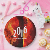 Gelukkig nieuwjaar 2016 Jaar van de Rode Brandaap Papieren Bordje (Feest)