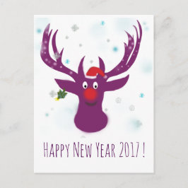 Gelukkig Nieuwjaar 2017 Deer Briefkaart