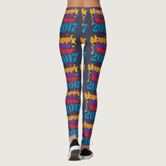Gelukkig nieuwjaar 2017 leggings (Achterkant)