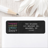 Gelukkig Nieuwjaar 2017 Whimsical Holiday Label (Insitu)