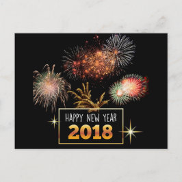 Gelukkig nieuwjaar 2018 feestdagenkaart