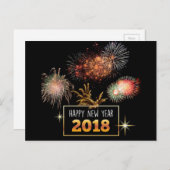 Gelukkig nieuwjaar 2018 feestdagenkaart (Voorkant / Achterkant)