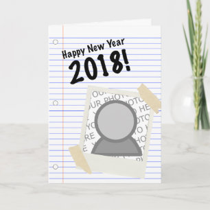 Gelukkig Nieuwjaar 2018 Notitieboekje Afbeelding Feestdagen Kaart