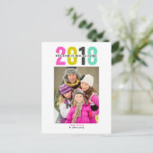 Gelukkig Nieuwjaar | 2018% pipe% briefkaarten (Staand voorkant)