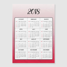Gelukkig Nieuwjaar 2018 Rode Magnetische Kalender