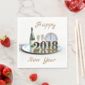 Gelukkig nieuwjaar 2018 servetten (Insitu)