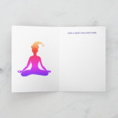 Gelukkig Nieuwjaar 2018 Yoga meditatie Wenskaart Feestdagen Kaart (Binnen)