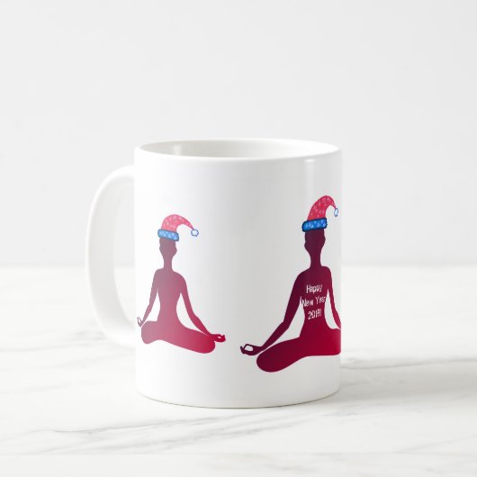 Gelukkig Nieuwjaar 2018 Yoga Mok (Voorkant links)