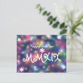 Gelukkig Nieuwjaar 2019 Stars Light Roman Numeral Feestdagenkaart (Staand voorkant)