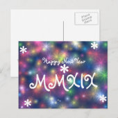 Gelukkig Nieuwjaar 2019 Stars Light Roman Numeral Feestdagenkaart (Voorkant / Achterkant)