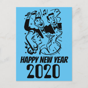 Gelukkig nieuwjaar 2020 briefkaart