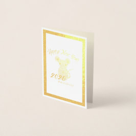 Gelukkig Nieuwjaar 2020 Jaar van de Rat Folie Kaarten