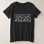Gelukkig nieuwjaar 2020: nieuwjaarsfeest grote maat t-shirt (Design voorkant)