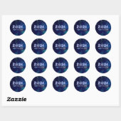 Gelukkig nieuwjaar 2020. Snowflake design Cadeau Ronde Sticker (Vel)