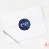 Gelukkig nieuwjaar 2020. Snowflake design Cadeau Ronde Sticker (Envelop)