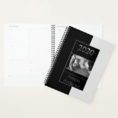 Gelukkig nieuwjaar 2020 zwart en zilver grijs eleg planner (Display)