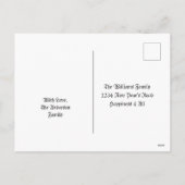 Gelukkig Nieuwjaar 2021 Elegant rood en Gold Scrip Feestdagenkaart (Achterkant)