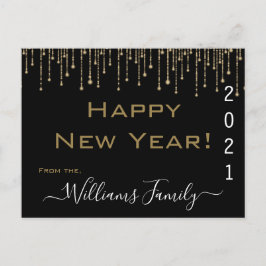 Gelukkig nieuwjaar 2021 feestdagenkaart