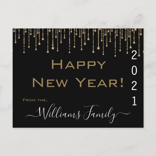 Gelukkig nieuwjaar 2021 feestdagenkaart (Voorkant)