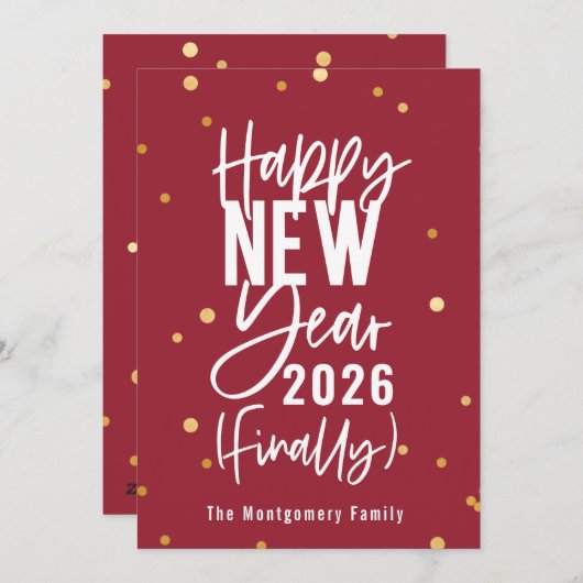 Gelukkig nieuwjaar 2021 feestdagenkaart (Voorkant / Achterkant)