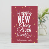 Gelukkig nieuwjaar 2021 feestdagenkaart (Staand voorkant)