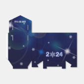 Gelukkig nieuwjaar 2021. Sneeuwvlokontwerp Bedankdoosjes (Uitgevouwen)