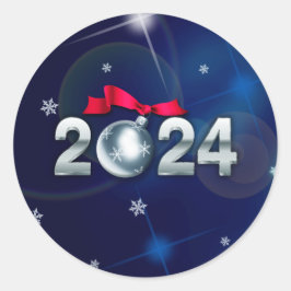 Gelukkig nieuwjaar 2021.Vakantie-cadeau Ronde Sticker