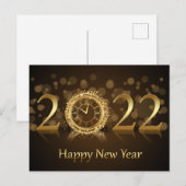 Gelukkig nieuwjaar 2022 briefkaart (Voorkant / Achterkant)