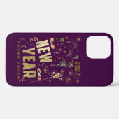 Gelukkig nieuwjaar 2022, feestdag Gold Glitter Fes Case-Mate iPhone Case (Achterkant (horizontaal))