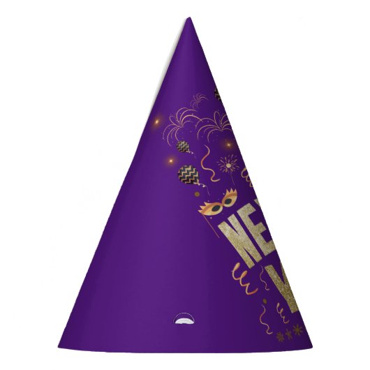 Gelukkig nieuwjaar 2022, feestdag Gold Glitter Fes Feesthoedjes (Links)