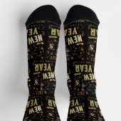 Gelukkig nieuwjaar 2022, feestdag Gold Glitter Fes Sokken (Top)