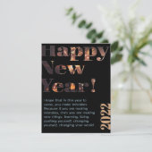 Gelukkig nieuwjaar 2022 feestdagenkaart (Staand voorkant)