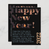 Gelukkig nieuwjaar 2022 feestdagenkaart (Voorkant / Achterkant)